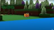 Jayingee's compact boat using the harpoon (Image via Roblox Battles/YouTube)